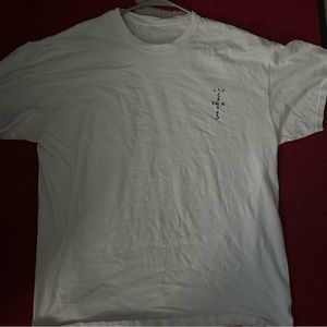 TRAVIS SCOTT - CACTUS JACK BLANK WHITE TEE WITH LOGO PERFECT CONDITION NO FLAWS